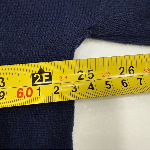 Hobbs London Women’s CASHMERE Sweater Navy Blue Pockets Sz US 8 EU 40 - Picture 5 of 11